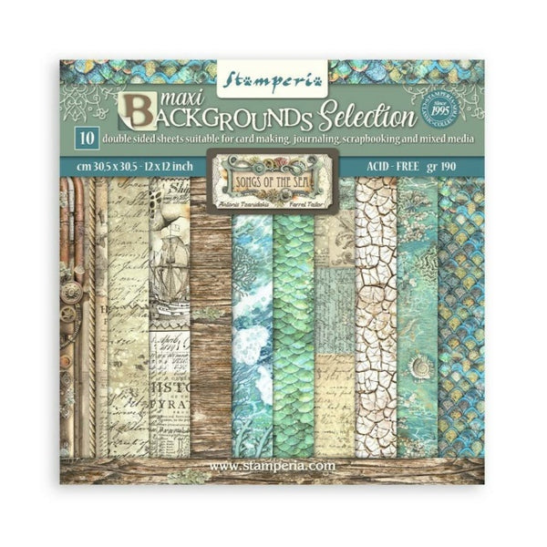 Stamperia Songs of the Sea Background Pad 12x12