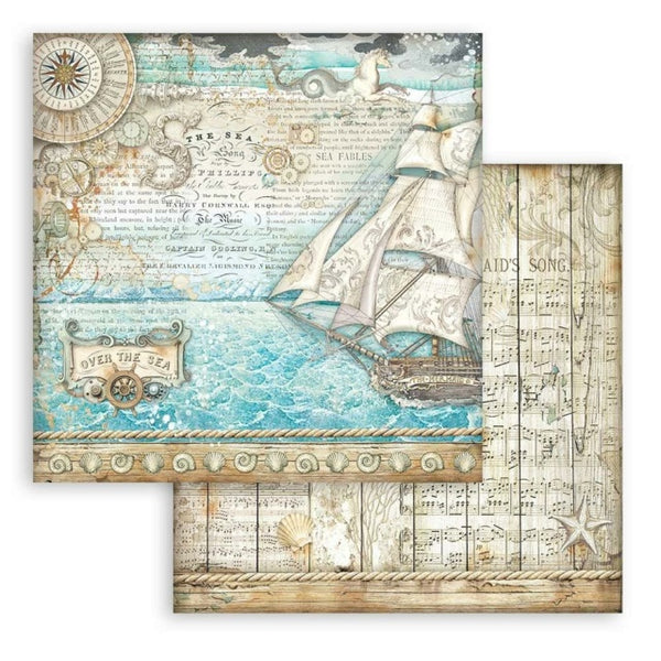 Stamperia Songs of the Sea 12x12 Sailing Ship