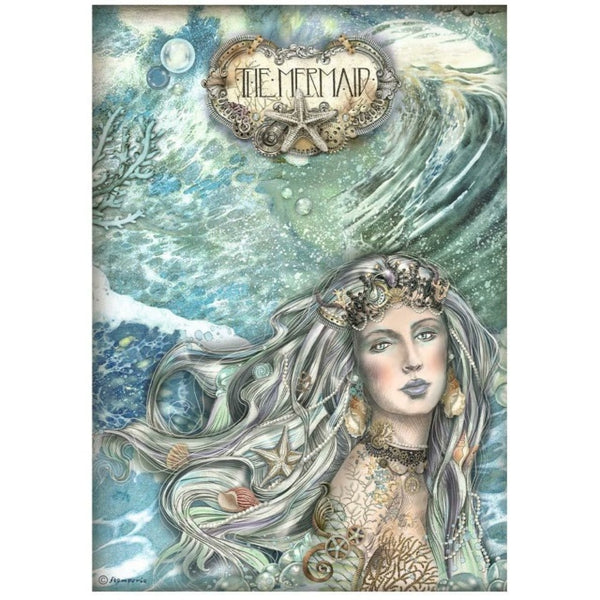Stamperia Songs of the Sea Papier de Riz A4 The Mermaid
